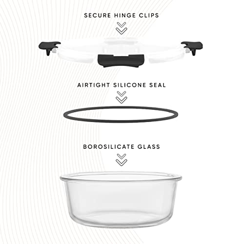 Glass Storage Container with Lid - Pack of 12