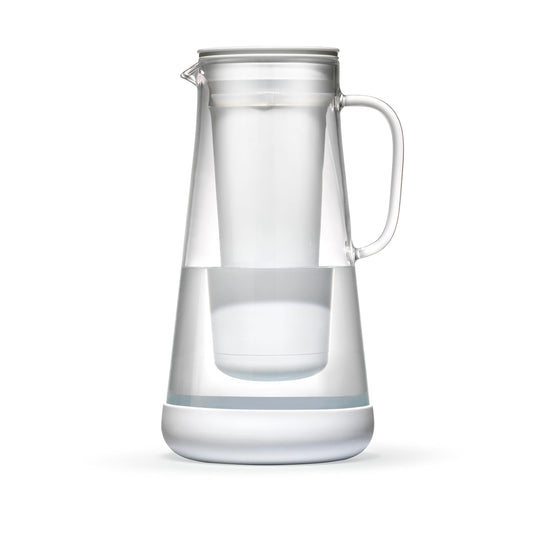 Glass Water Filter Pitcher with Silicone Base